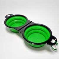 Collapsible Travel Double Bowl