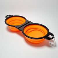 Collapsible Travel Double Bowl