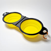 Collapsible Travel Double Bowl