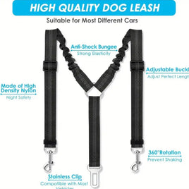 Double Pet Safety Seatbelt