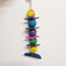 Bird Coloured blocks and rope toy medium